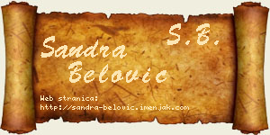 Sandra Belović vizit kartica
